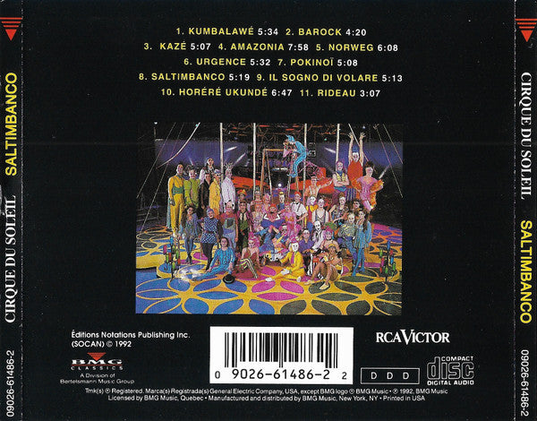 Cirque Du Soleil : Saltimbanco (CD, Album, RE, RP)