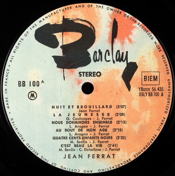 Jean Ferrat : Jean Ferrat Chante En Multiphonie Stereo (LP, Comp)