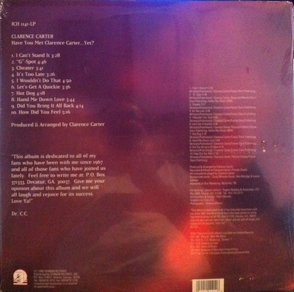 Clarence Carter : Have You Met Clarence Carter...Yet? (LP, Album)