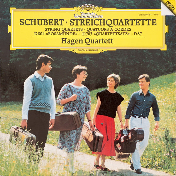 Franz Schubert - Hagen Quartett : Streichquartette: D804 »Rosamunde« • D703 »Quartettsatz« • D87 (LP, Album)