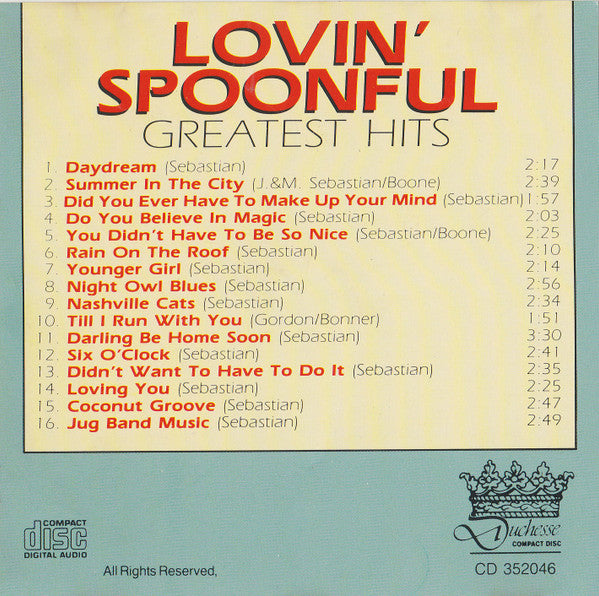 The Lovin' Spoonful : Greatest Hits (CD, Comp)