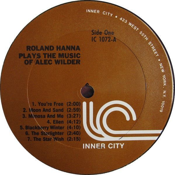 Roland Hanna : Roland Hanna Plays The Music Of Alec Wilder (LP, Album)