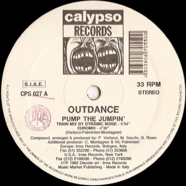 Outdance : Pump The Jumpin' / Reality (12")