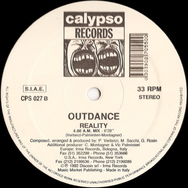 Outdance : Pump The Jumpin' / Reality (12")