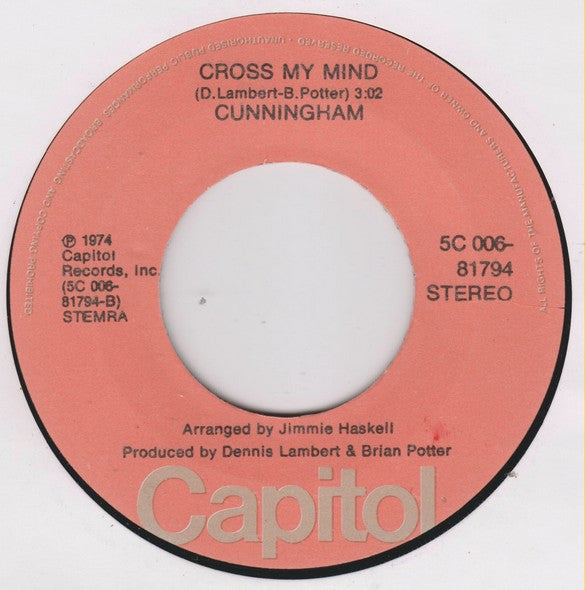 J.C. Cunningham : Norma Jean Wants To Be A Movie Star (7", Single)