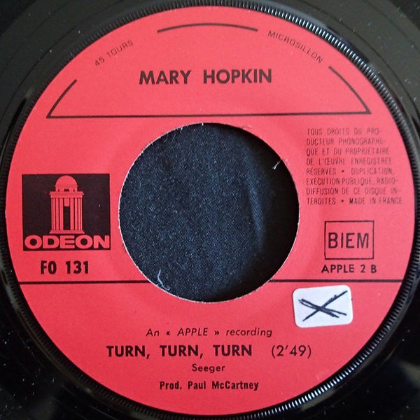 Mary Hopkin : Le Temps Des Fleurs (Those Were The Days) (7", Single)