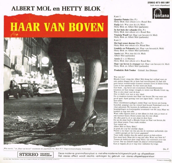 Albert Mol En Hetty Blok : Haar Van Boven ... (LP, Album)