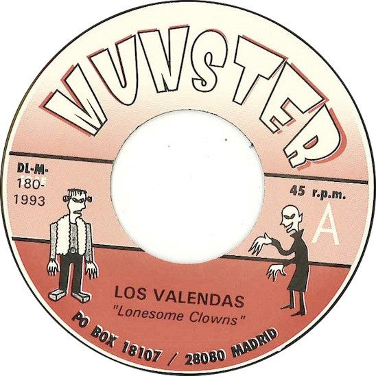 Los Valendas : Lonesome Clowns (7", Single, Gat)