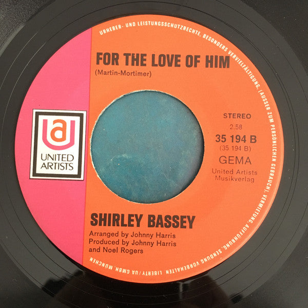 Shirley Bassey : (Where Do I Begin) Love Story  (7", Single)