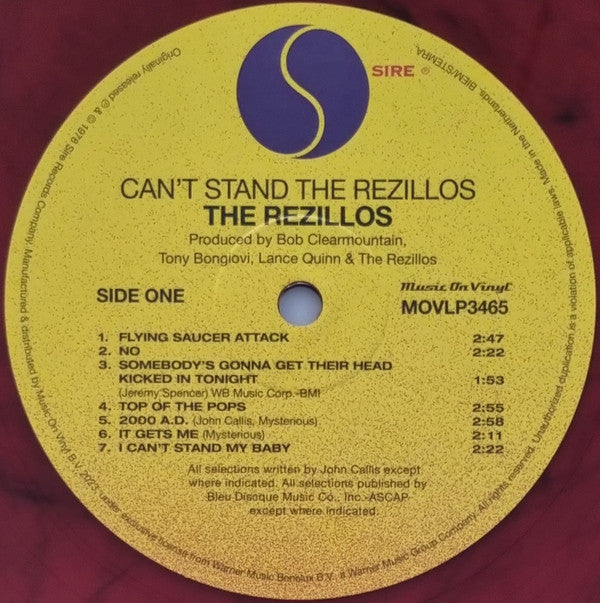 The Rezillos : Can't Stand The Rezillos (LP, Album, Ltd, Num, RE, Red)