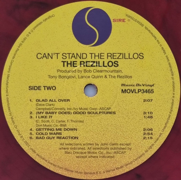 The Rezillos : Can't Stand The Rezillos (LP, Album, Ltd, Num, RE, Red)