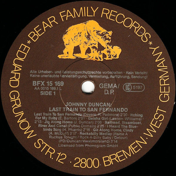 Johnny Duncan (2) : Last Train To San Fernando (LP, Comp)