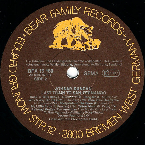 Johnny Duncan (2) : Last Train To San Fernando (LP, Comp)