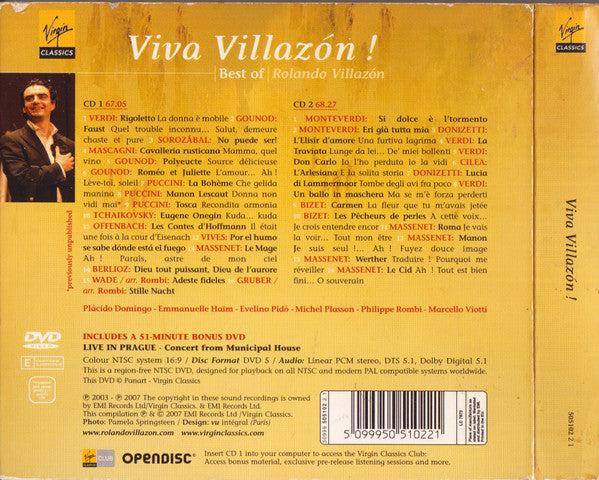 Rolando Villazón : Viva Villazón ! (2xCD, Comp, Enh)