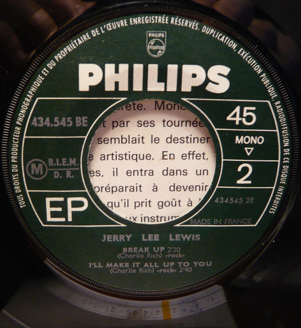 Jerry Lee Lewis : Whole Lotta Shakin' Goin' On (7", EP, Mono, RE)