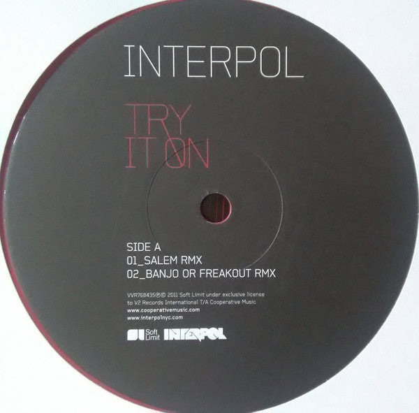 Interpol : Try It On (12", RSD, Ltd, Red)