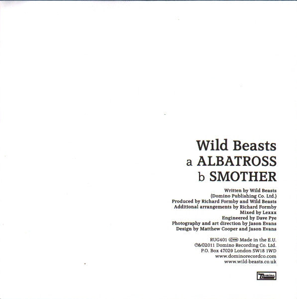 Wild Beasts : Albatross / Smother (7", RSD, Single, Ltd, Pos)