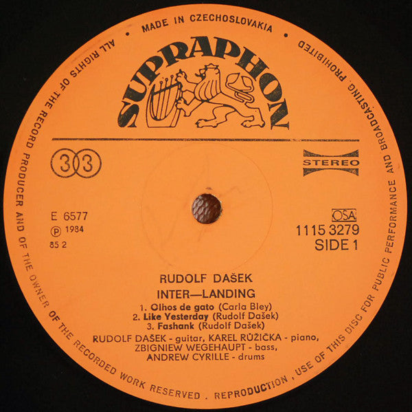 Rudolf Dašek : Mezipřistání / Inter-Landing (LP, Album, RP)