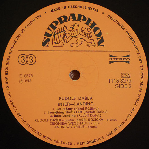 Rudolf Dašek : Mezipřistání / Inter-Landing (LP, Album, RP)