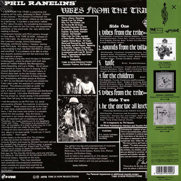 Phil Ranelin : Vibes From The Tribe (LP, Album, Ltd, RE, RM)