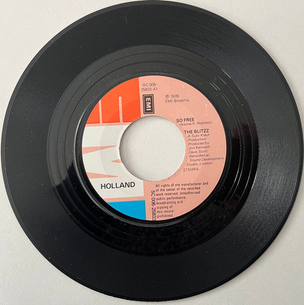 The Blitzz : So Free (7", Single)