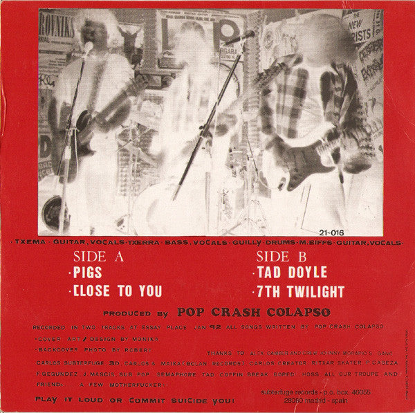 Pop Crash Colapso : Pigs (7", EP)