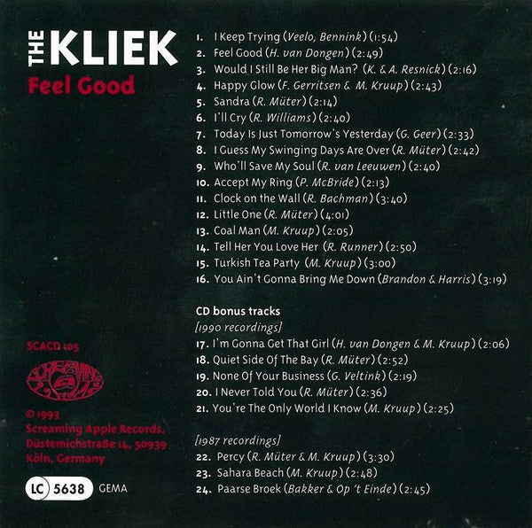 The Kliek : Feel Good (CD, Album)