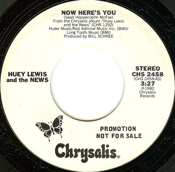 Huey Lewis & The News : Now Here's You (7", Single, Mono, Promo)