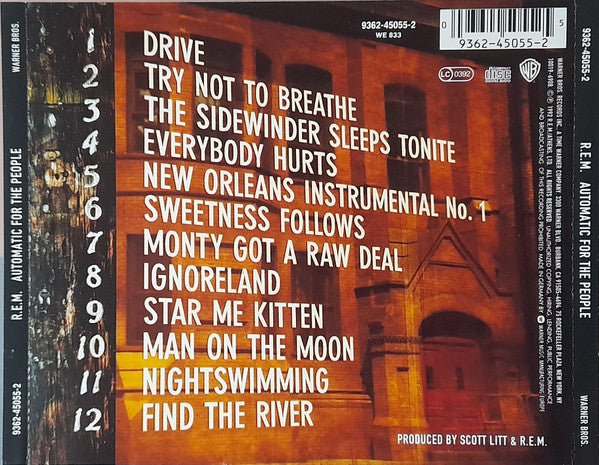 R.E.M. : Automatic For The People (CD, Album, RP)