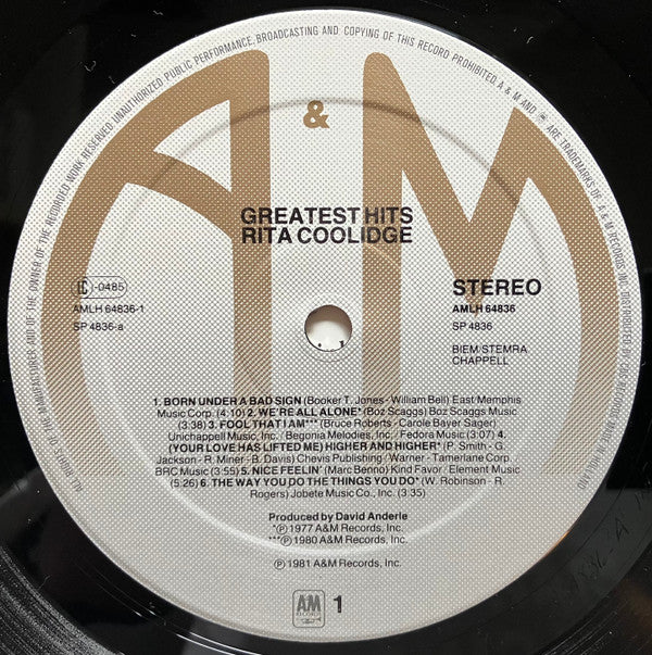 Rita Coolidge : Greatest Hits (LP, Comp)