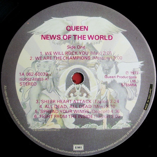 Queen : News Of The World (LP, Album, Gat)