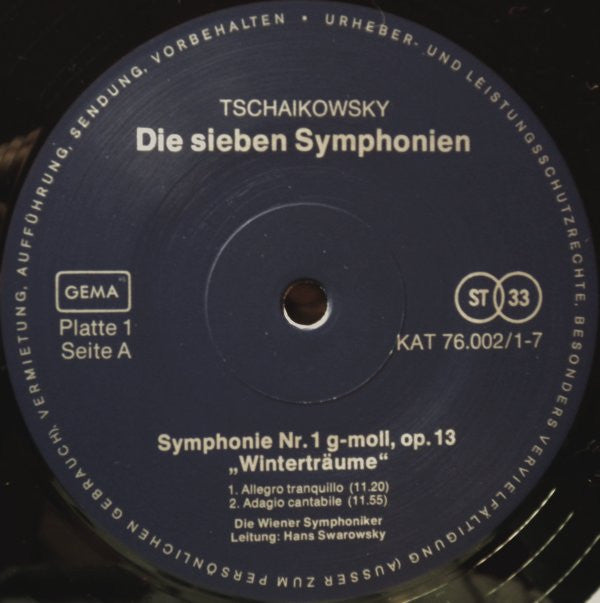 Pyotr Ilyich Tchaikovsky : Sieben Symphonien (7xLP + Box)