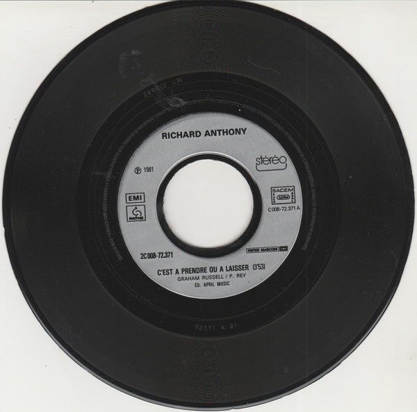 Richard Anthony (2) : C'est À Prendre Ou À Laisser / Los Angeles (7", Single)