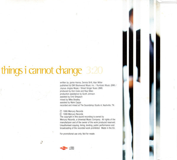The Mavericks : Things I Cannot Change (CD, Single, Promo)