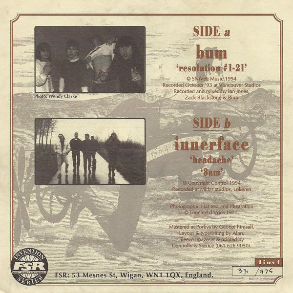 Bum / Innerface (4) : New American Swimming Device (7", Num)