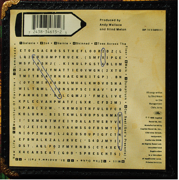 Blind Melon : Soup (CD, Album, Men)