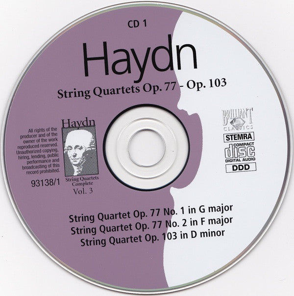 Joseph Haydn - Buchberger Quartett : String Quartets Op. 77 • String Quartet Op. 103 • Sieben Letzten Worte (2xCD)