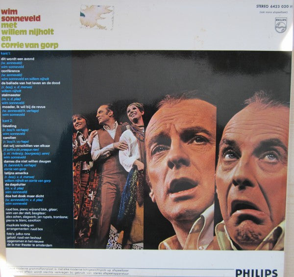 Wim Sonneveld Met Willem Nijholt En Corrie van Gorp : Wim Sonneveld Met Willem Nijholt En Corrie Van Gorp (LP, Album, Gat)