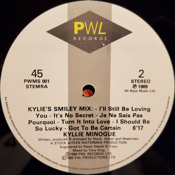 Kylie Minogue : Never Too Late (12", Maxi)