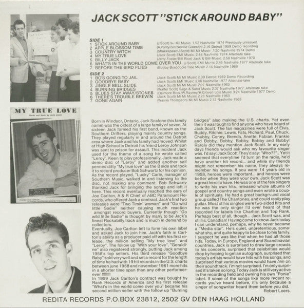 Jack Scott : Stick Around Baby (LP, Comp)