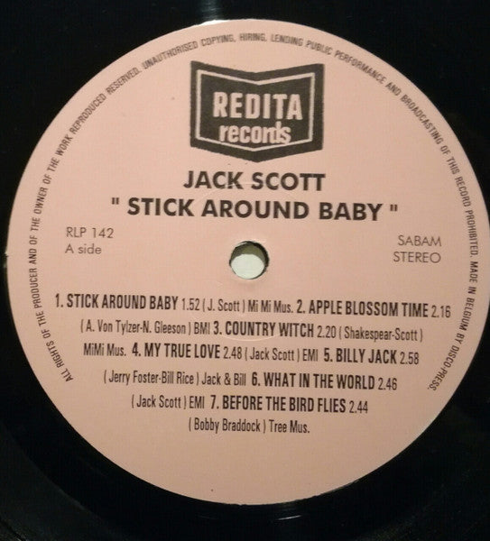 Jack Scott : Stick Around Baby (LP, Comp)