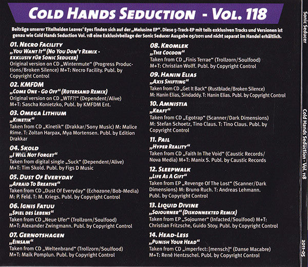 Various : Sonic Seducer Cold Hands Seduction - Vol. 118 (CD, Comp)