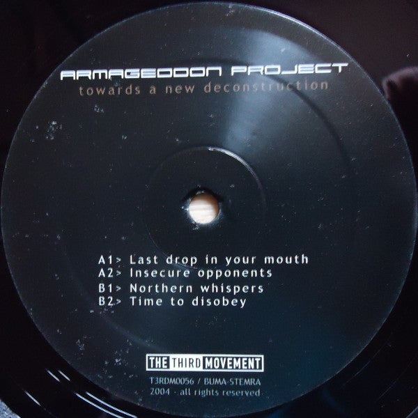 Armageddon Project : Towards A New Deconstruction (12")