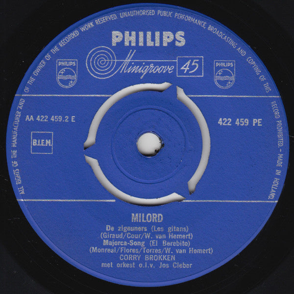 Corry Brokken : Milord (7", EP)