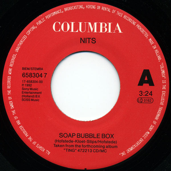 The Nits : Soap Bubble Box (7", Single)