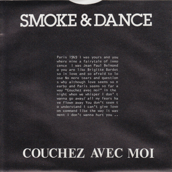 Smoke & Dance : Couchez Avec Moi (7", Single)