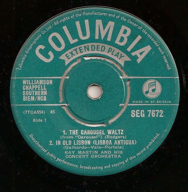 Ray Martin And His Concert Orchestra : Ray Martin Requests (7", EP, Mono)