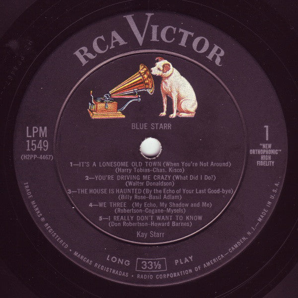 Kay Starr : Blue Starr (LP, Album, Mono)