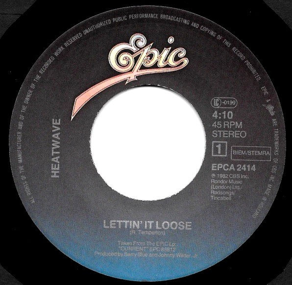 Heatwave : Lettin' It Loose (7", Single)
