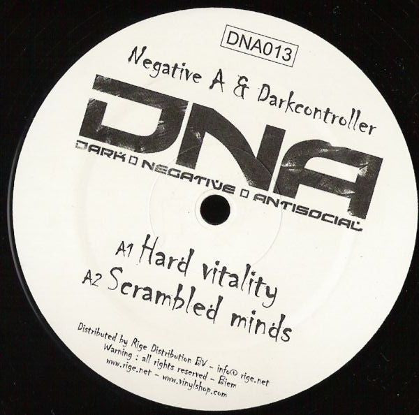 Negative A & Darkcontroller : Scrambled Minds (12")